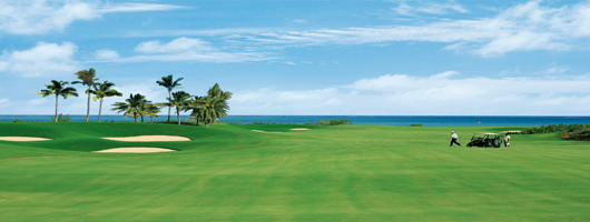 Many hotels in the Just2Mauritius brochure include golf