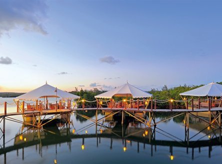 Le Barachois floating restaurant at Constance Le Prince Maurice