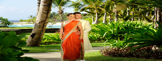 Tropical garden settings for weddings in Mauritius